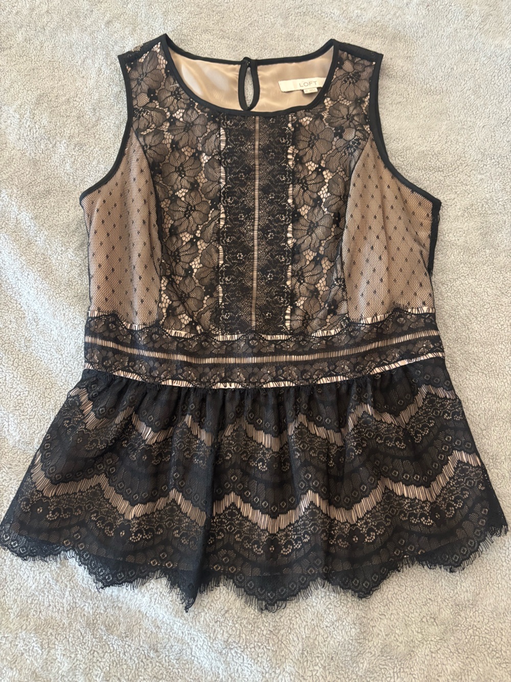 Lace Peplum Blouse